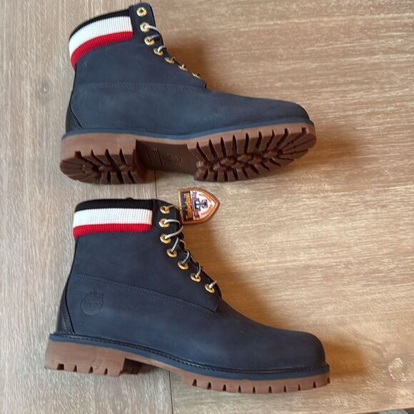 Timberland Heritage 6-Inch Waterproof Boot Navy Nubuck Size 9 Nwt - Picture 9 of 12